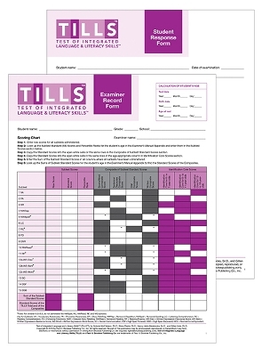 Test of Integrated Language and Literacy Skills™ (TILLS™) Forms Set - Nickola Nelson, Elena Plante, Nancy Helm-Estabrooks, Gillian Hotz