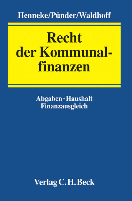 Recht der Kommunalfinanzen - 