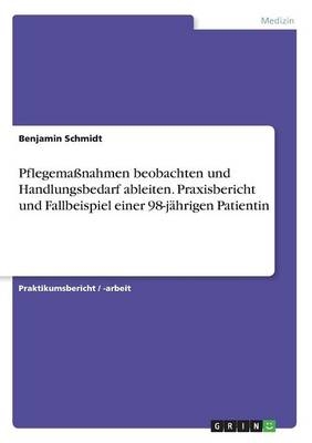 PflegemaÃnahmen beobachten und Handlungsbedarf ableiten. Praxisbericht und Fallbeispiel einer 98-jÃ¤hrigen Patientin - Benjamin Schmidt