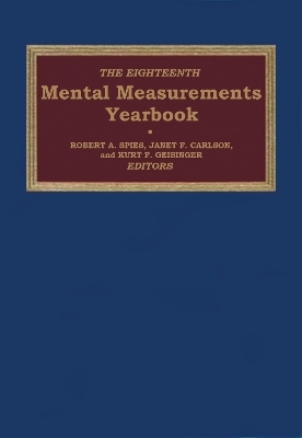 The Eighteenth Mental Measurements Yearbook -  Buros Center