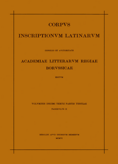 Corpus inscriptionum Latinarum. Inscriptiones trium Galliarum et Germaniarum Latinae. / Instrumentum domesticum II - 