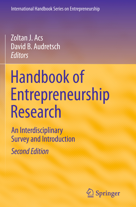 Handbook of Entrepreneurship Research - 