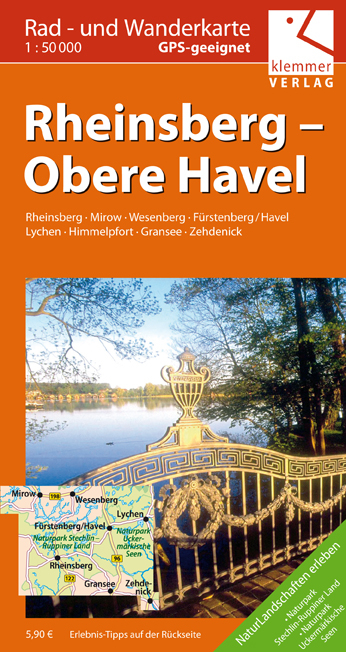 Rad- und Wanderkarte Rheinsberg - Obere Havel - 