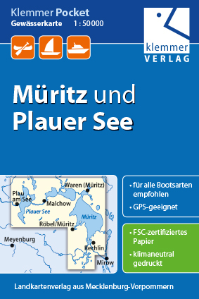 Klemmer Pocket Gewässerkarte Müritz und Plauer See