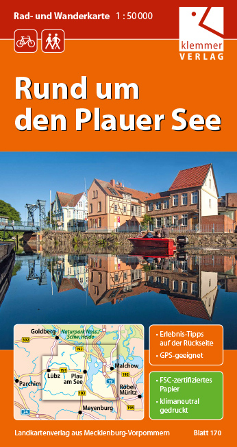 Rad- und Wanderkarte Rund um den Plauer See - 