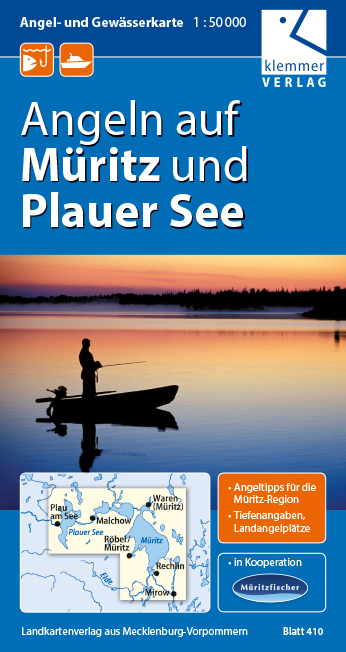 Angel- und Gewässerkarte Müritz und Plauer See - 