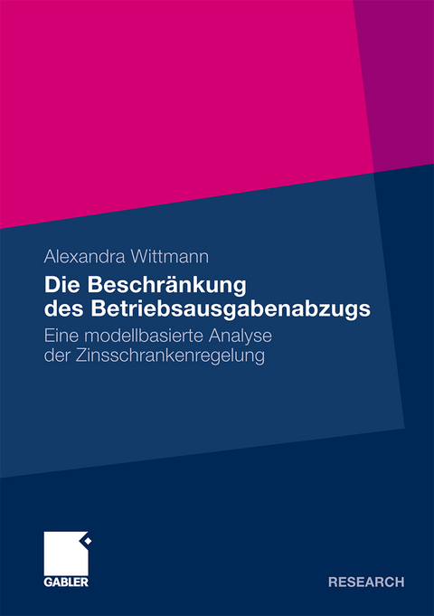 Die Beschränkung des Betriebsausgabenabzugs - Alexandra Wittmann