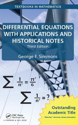 Differential Equations with Applications and Historical Notes - George F. Simmons