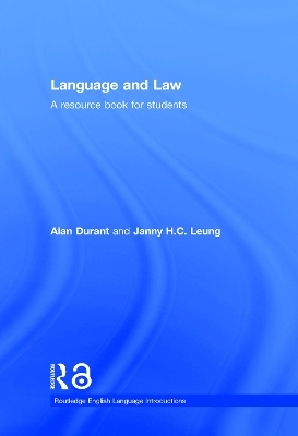 Language and Law - Alan Durant, Janny Leung