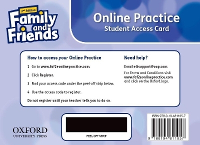 Family and Friends: Starter: Online Practice (Student) Access Card - Naomi Simmons