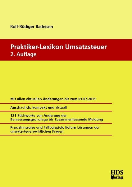 Praktiker-Lexikon Umsatzsteuer, 2. Auflage - Rolf-Rüdiger Radeisen