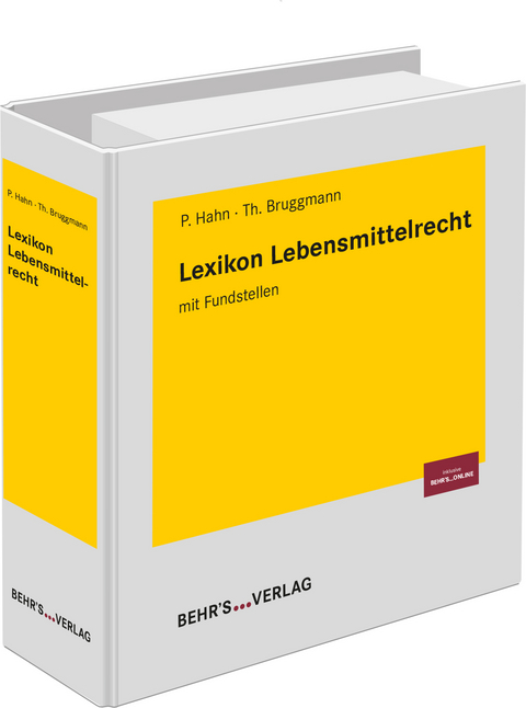 Lexikon Lebensmittelrecht mit Fundstellenliste - 