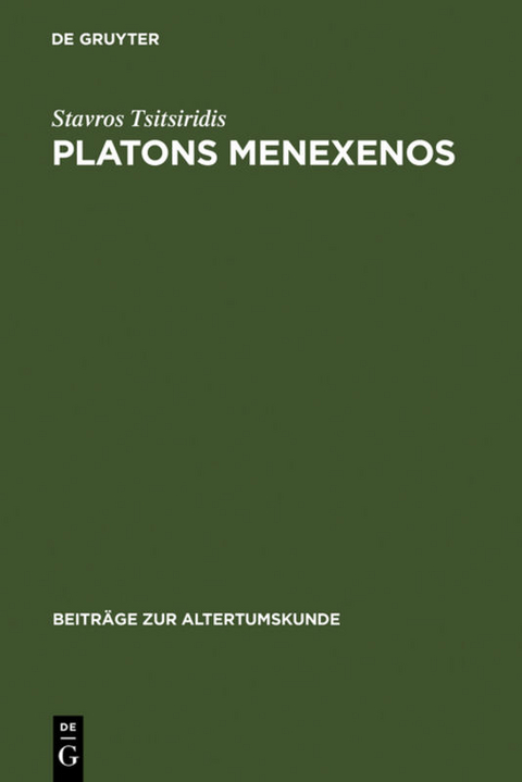 Platons Menexenos - Stavros Tsitsiridis