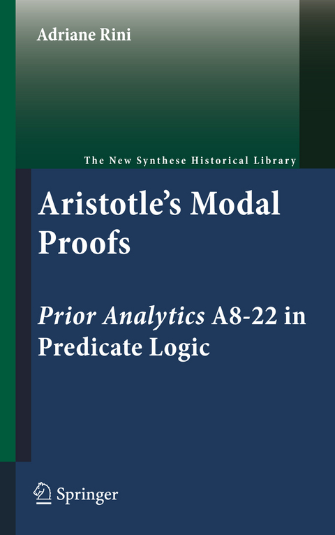 Aristotle's Modal Proofs - Adriane Rini