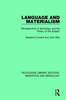 Language and Materialism - Rosalind Coward, John Ellis