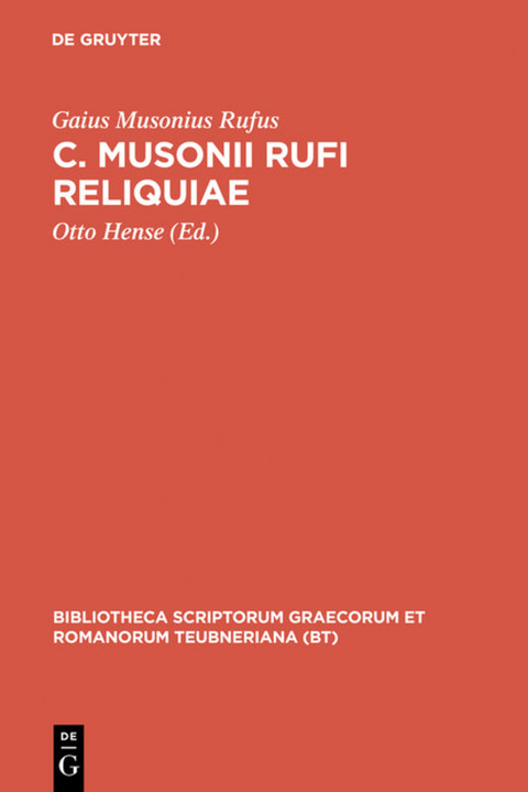 C. Musonii Rufi reliquiae - Gaius Musonius Rufus