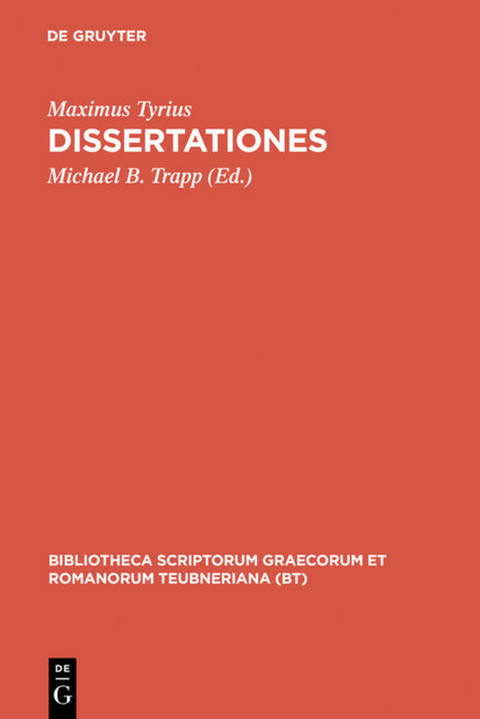 Dissertationes -  Maximus Tyrius