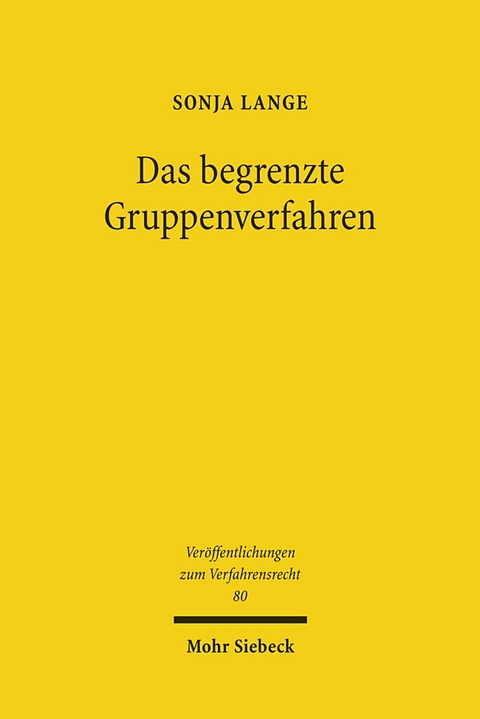 Das begrenzte Gruppenverfahren - Sonja Lange