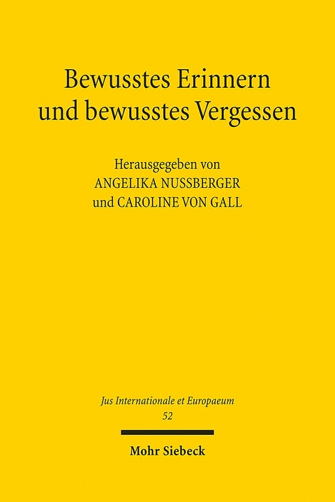 Bewusstes Erinnern und bewusstes Vergessen - 