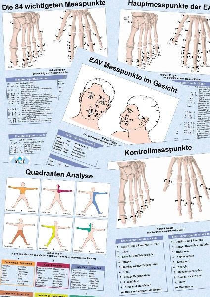 Komplettset 5 Info-Blätter für die Elektroakupunktur- und Resonanztherapie   (Info-Blätter, DIN A4, laminiert, gelocht) - Michael Krüger