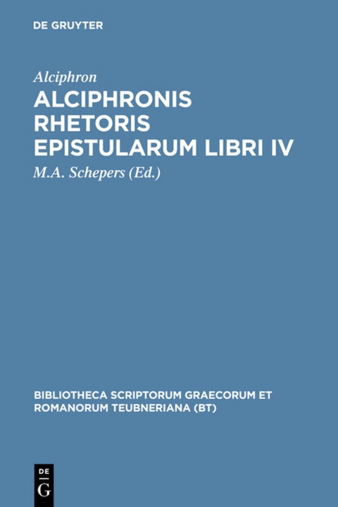 Alciphronis Rhetoris epistularum libri IV -  Alciphron