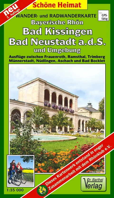 Wander- und Radwanderkarte Bayerische Rhön, Bad Kissingen, Bad Neustadt a.d.S. und Umgebung