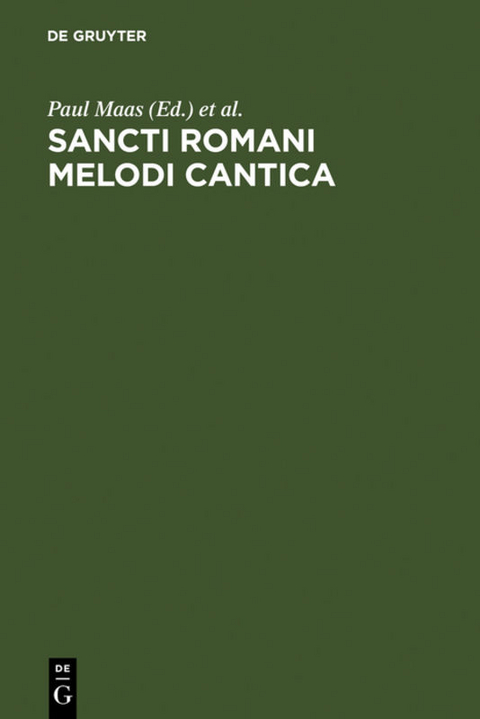 Sancti Romani melodi cantica - 