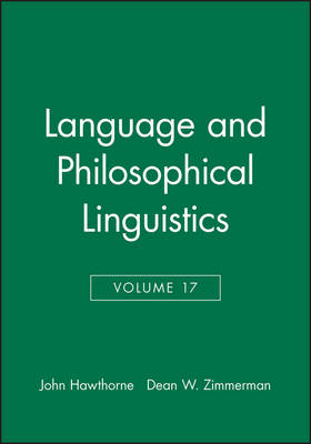 Language and Philosophical Linguistics, Volume 17 - 