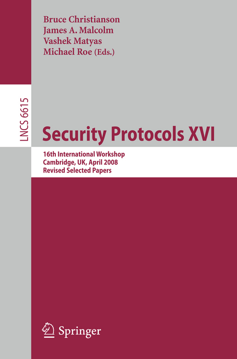 Security Protocols XVI - 