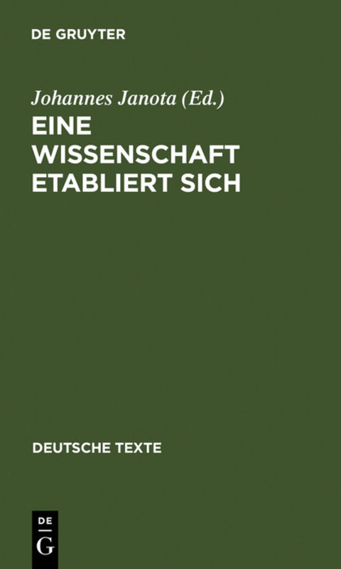 Eine Wissenschaft etabliert sich - 