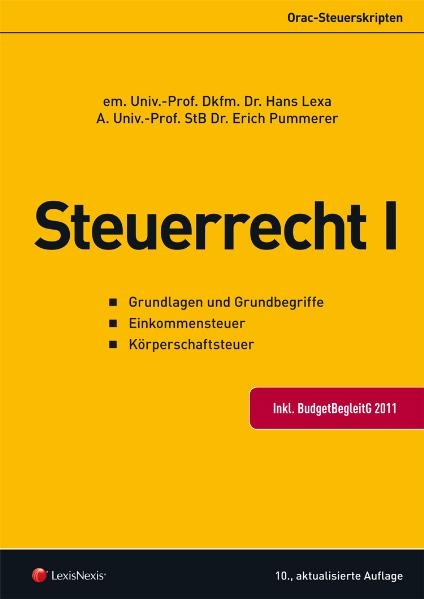 Steuerrecht I - Hans Lexa, Erich Pummerer