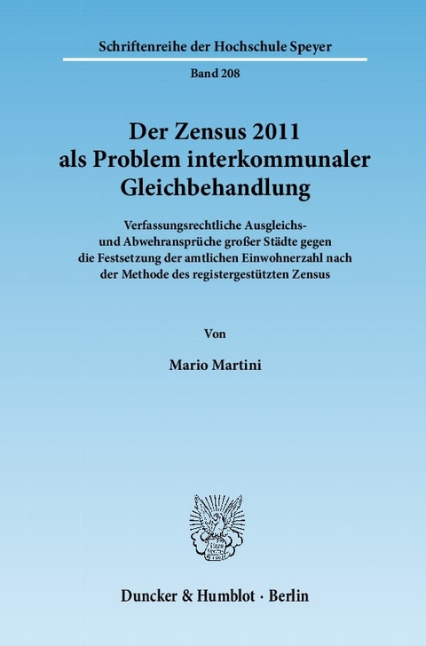 Der Zensus 2011 als Problem interkommunaler Gleichbehandlung. - Mario Martini