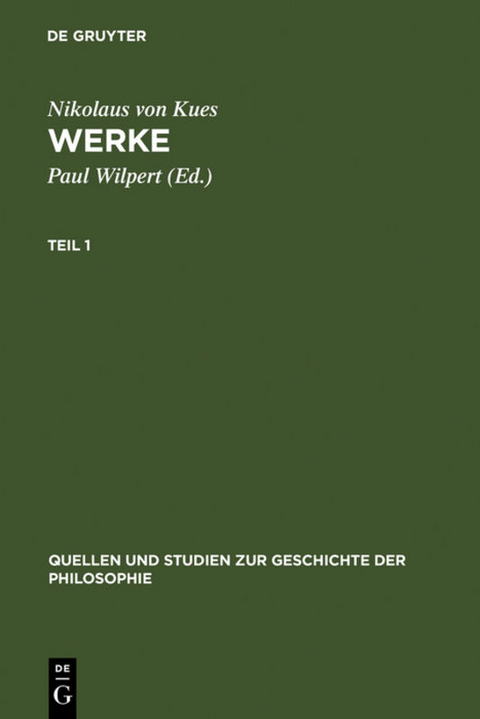 Werke -  Nikolaus von Kues