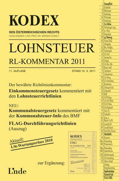 KODEX Lohnsteuer Richtlinien-Kommentar 2011 - Josef Hofbauer