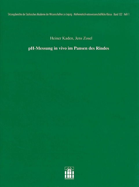 pH-Messung in vivo im Pansen des Rindes - Heiner Kaden, Jens Zosel