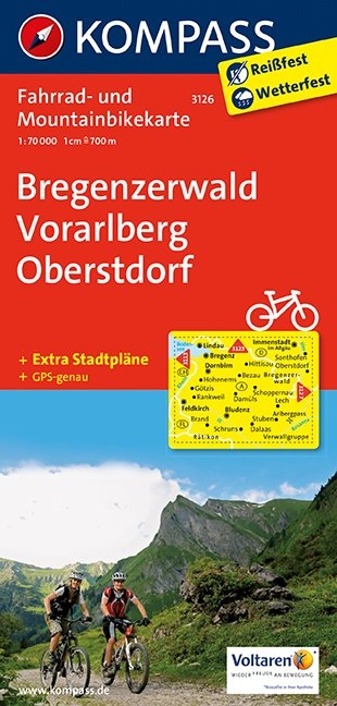 KOMPASS Fahrradkarte Bregenzerwald - Vorarlberg - Oberstdorf