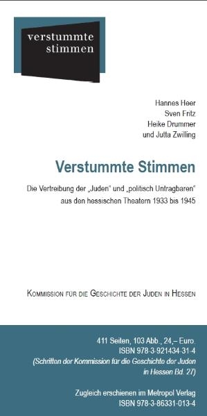 Verstummte Stimmen - Hannes Heer, Sven Fritz, Heike Drummer, Jutta Zwilling