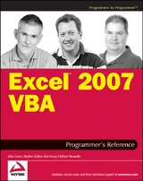 Excel 2007 VBA Programmer's Reference - John Green, Stephen Bullen, Rob Bovey, Michael Alexander