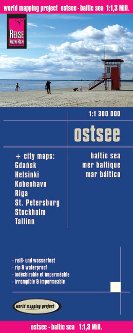 Reise Know-How Landkarte Ostsee (1:1.300.000) mit Stadtplänen Danzig, Helsinki, Kopenhagen, Riga, St. Petersburg, Stockholm, Tallinn - Reise Know-How Verlag Reise Know-How Verlag Peter Rump