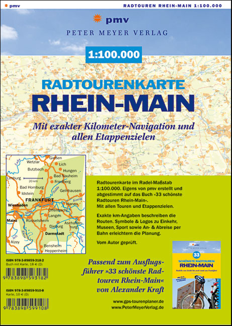 Radtourenkarte Rhein-Main 1:100.000 - Alexander Kraft