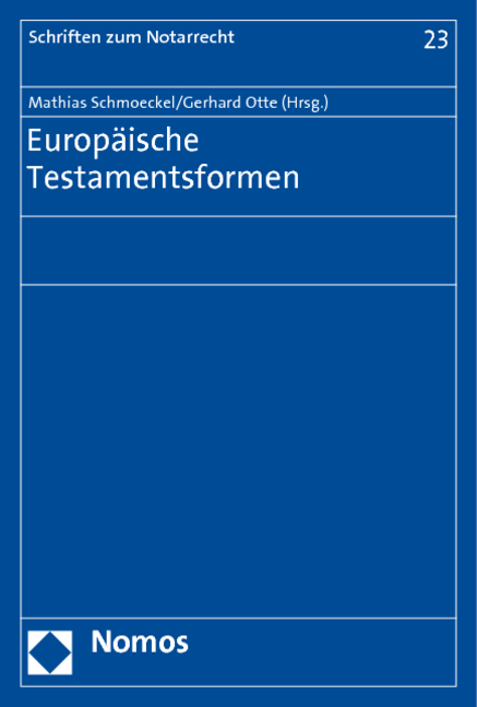 Europäische Testamentsformen - 