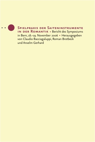 Spielpraxis der Saiteninstrumente in der Romantik - 