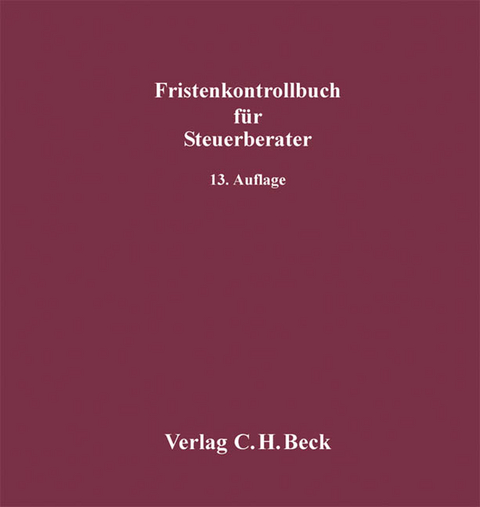 Fristenkontrollbuch für Steuerberater