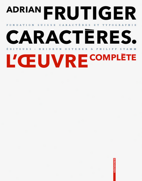 Adrian Frutiger – Caractères - 