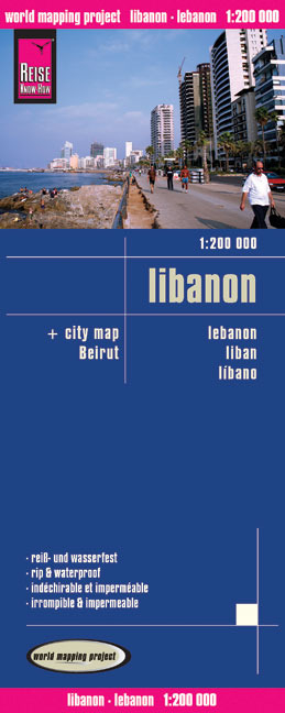 Reise Know-How Landkarte Libanon (1:200.000) mit Stadtplan Beirut - Reise Know-How Verlag Reise Know-How Verlag Peter Rump