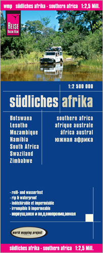 Reise Know-How Landkarte Südliches Afrika (1:2.500.000) : Botswana, Lesotho, Mosambik, Namibia, Südafrika, Swaziland, Simbabwe - Reise Know-How Verlag Reise Know-How Verlag Peter Rump