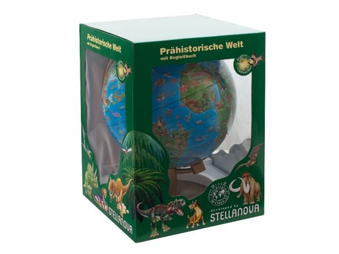 28 cm Dinosaurier Globus, mit Begleitheft, beleuchtet