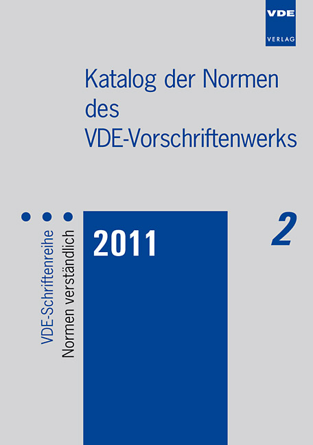 Katalog der Normen des VDE-Vorschriftenwerks 2011