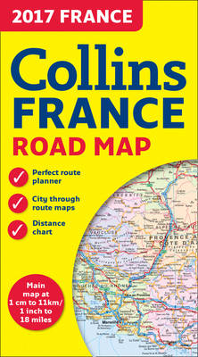 2017 Collins Map of France -  Collins Maps