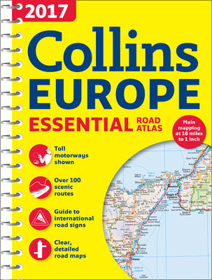 2017 Collins Essential Road Atlas Europe -  Collins Maps